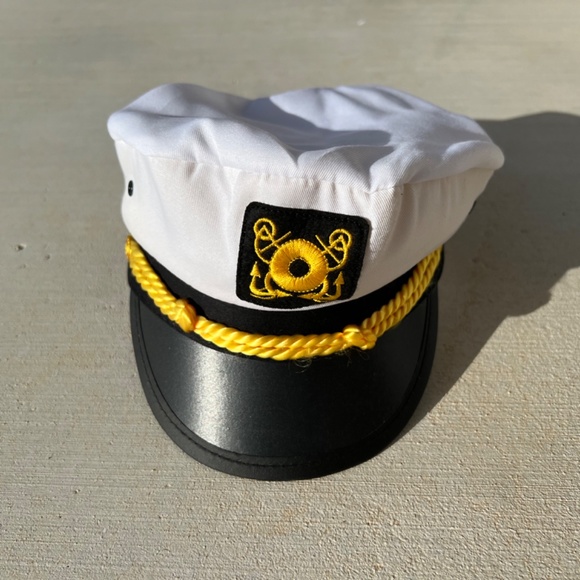 Yacht Skipper Hat Ship Captain Cap Costume Sailor Boat Ship - Picture 7 of 10